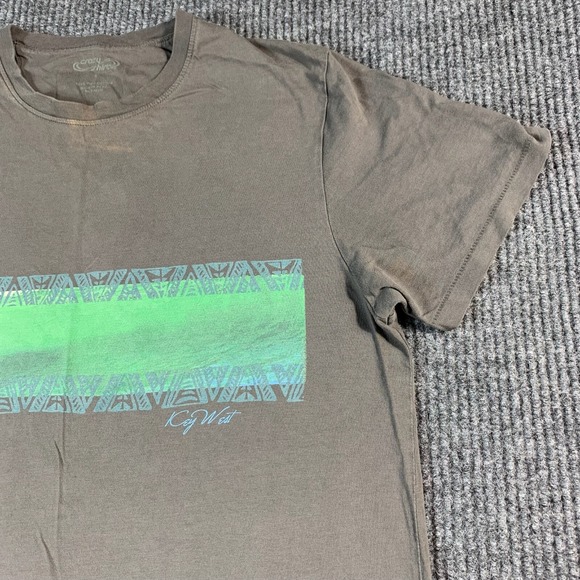 Crazy Shirts‎ T Shirt Mens Small Gray Pima Cotton Surfing Beach Faded Stained - Picture 6 of 14